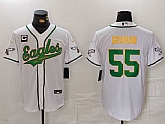 Men's Philadelphia Eagles #55 Brandon Graham White Gold With C Patch Cool Base Stitched Baseball Jersey,baseball caps,new era cap wholesale,wholesale hats